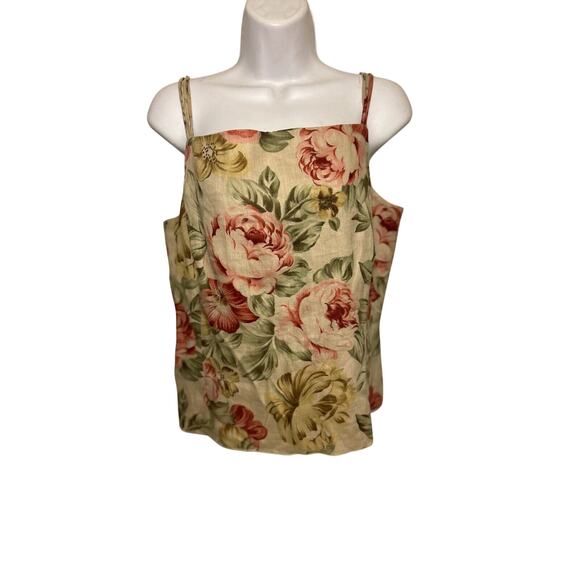 Dana Buchman Dress Floral Print Tank Top, Sz 6 Women’s - Picture 3 of 6
